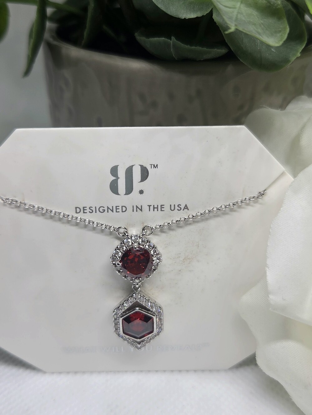 BP Jan 2024 Birthday Collection With Garnet And Diamond CZ